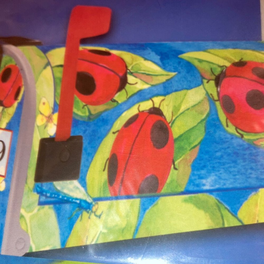 Mailbox COVER Magnetic DOOR Magnet Mailbox FULL Coverage Lady bugs LADYBUGS